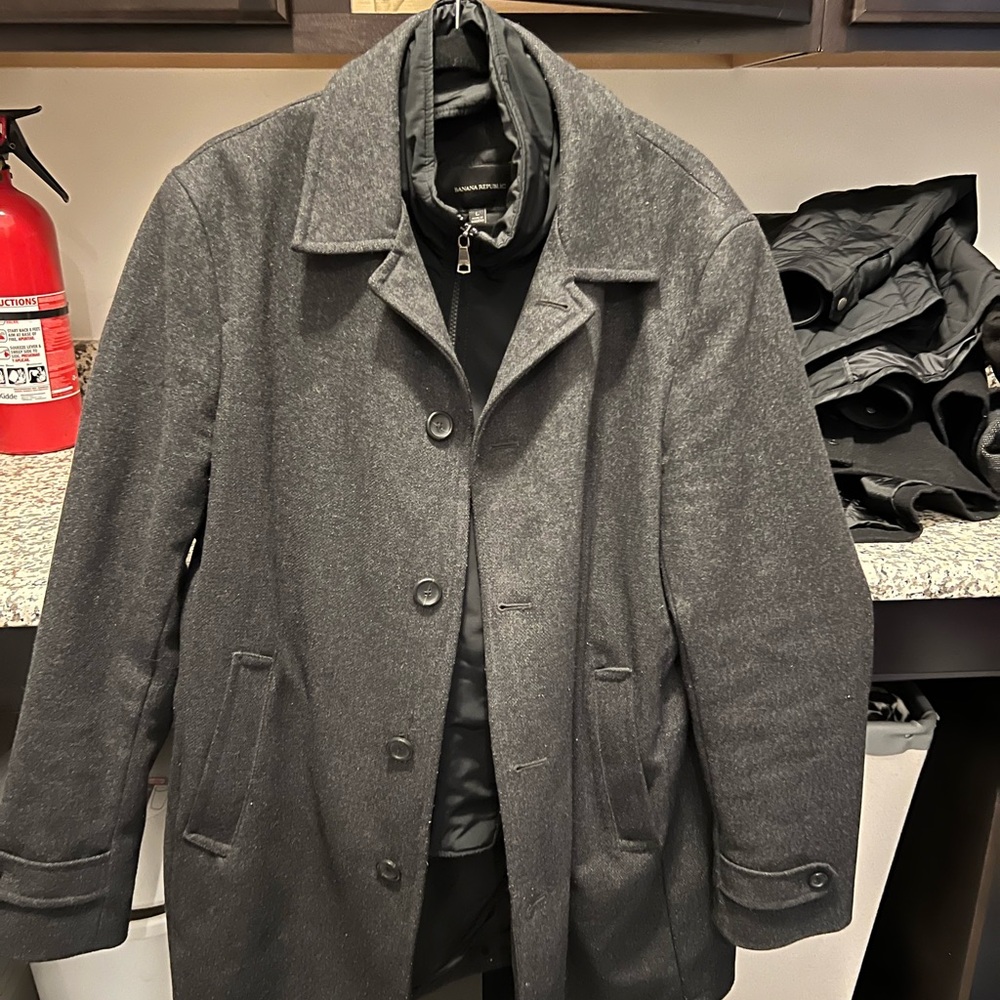Banana Republic Charcoal Pea Coat